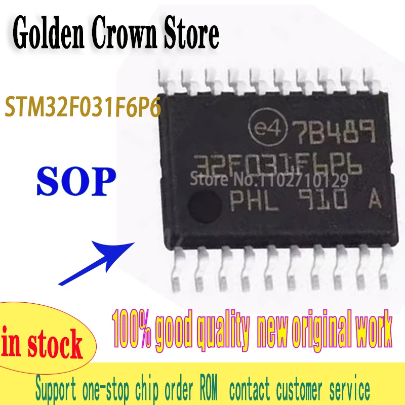 32F031F6P6 10 unids/lote STM32F031 STM32F031F6P6 IC MCU Chip TSSOP-20