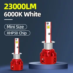 2pcs H1 LED Headlight Bulbs XHP50 Chip 6000K White 23000LM 210W Aviation Aluminum Easy To Install Plug And Play Halogen Lamp