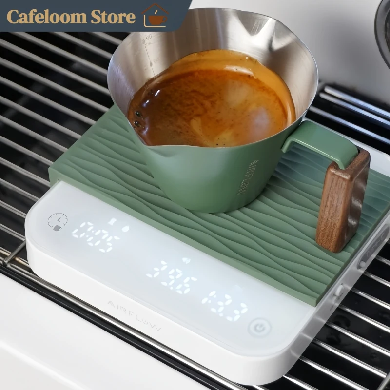 Airflow Digital Coffee Scale With Timer Pour Over Espresso Rechargeable Portable Usb Charging For Home Kitchen Coffee Brewing