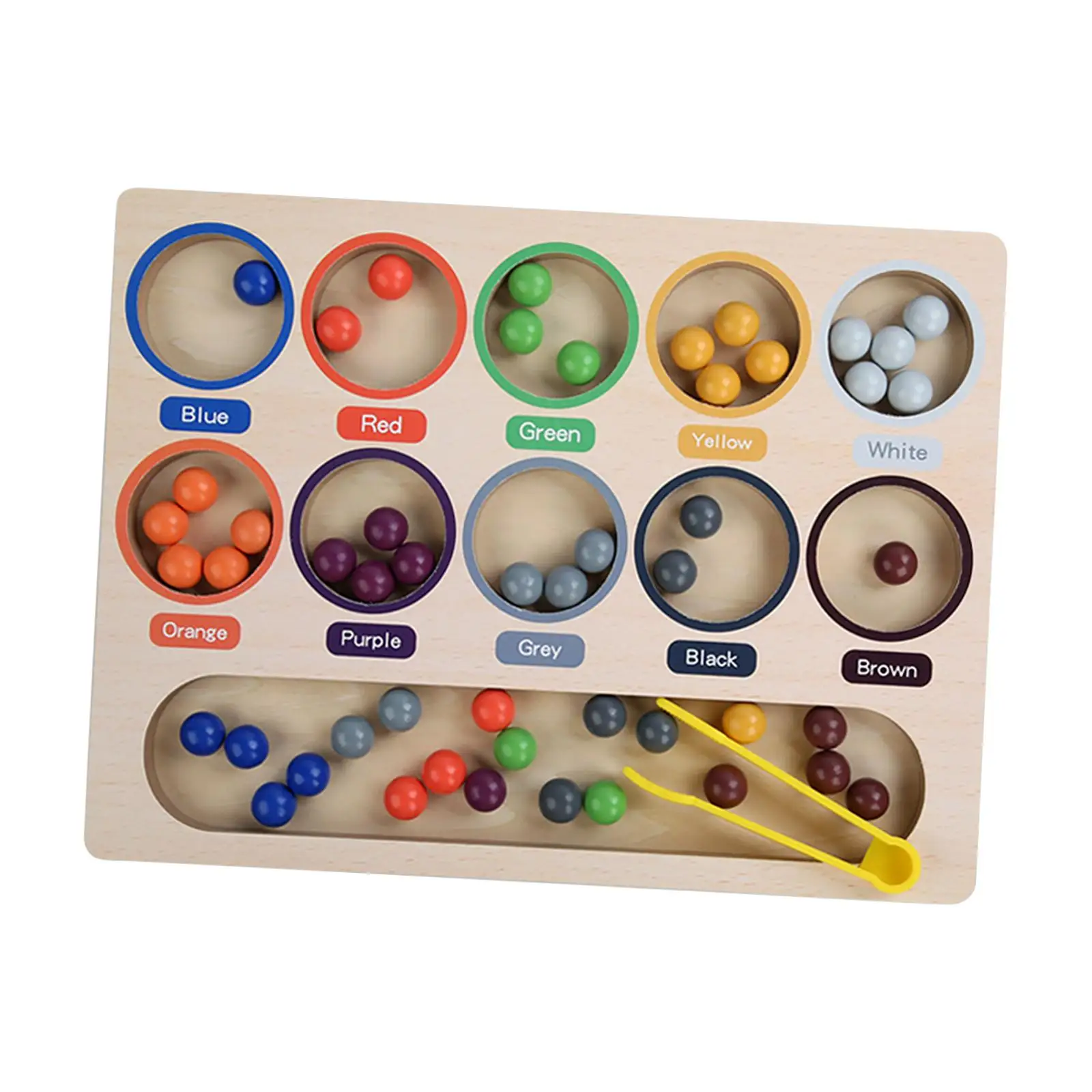 Montessori ของเล่น Fine Motor คณิตศาสตร์ Manipulatives ไม้ Peg Board เกมไม้กระดานลูกปัดเกมสําหรับเด็กเด็กหญิงและเด็กชาย