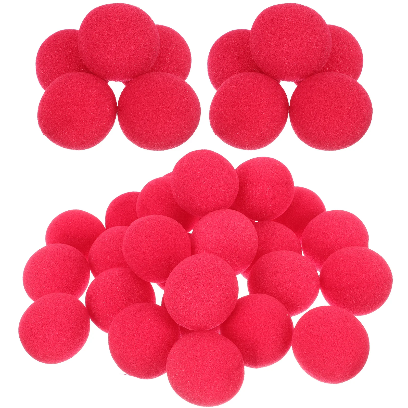 50Pcs Soft Sponge Clown Nose for Party Costume Cosplay Masquerade Carnival Decor Joke Gift Accessory Red Clown Nose