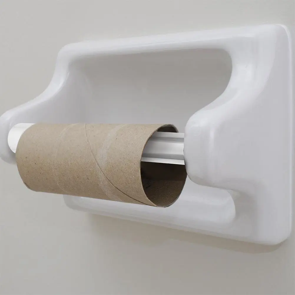 

3Pcs Replacement Toilet Paper Roller Rod Spring Style Adjustable Length Center Spindle for Stability Space Saving Bathroom