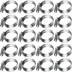 10-30pcs Hose Clamps Stainless Steel Adjustable Worm Gear Pip Tube Tool For Water Pipe Plumbing Fuel Line Intercooler