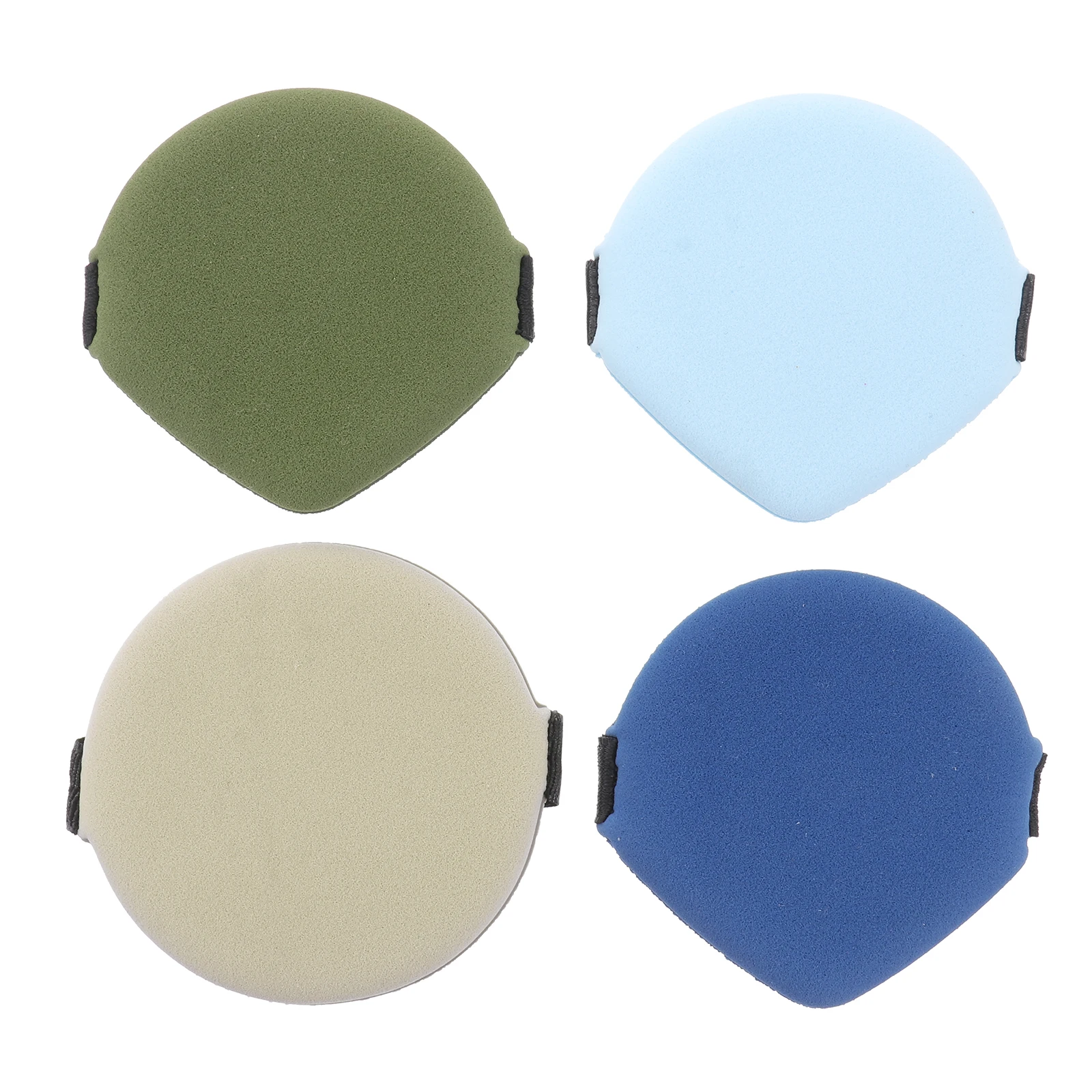 

4pcs Double-sided Makeup Powder Puff Mini Portable Easy Clean Soft Sponge Compact Size Travel Friendly Durable