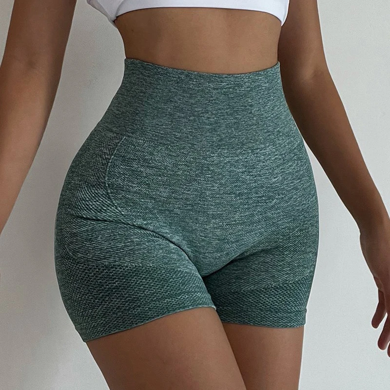 Pantalones cortos deportivos para mujer, Shorts de cintura alta para ciclismo, correr y Fitness