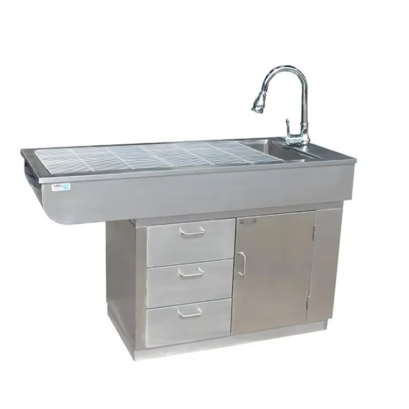 Pet Hospital Operating Table/ Veterinary Surgical Multifunctional Exam Table/Multifunctional Pet Disposal Table