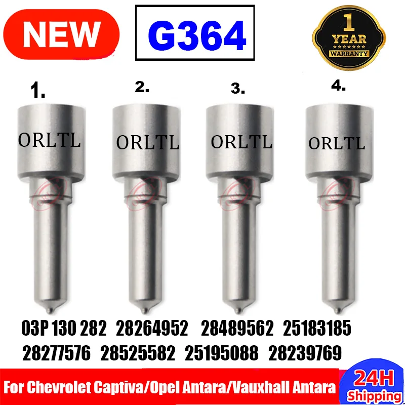 

4 шт. для Chevrolet Captiva 03P 130282 28264952 28489562 25183185 28277576 28525582 28239769 Дизельная форсунка H364 G364 L364PBD