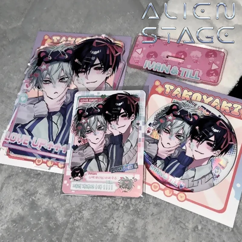 

Anime Alien Stage Ivan Till Cosplay Acrylic Standing Plates Metal Badge Figure Card A Set Desktop Ornaments Collect Accessories