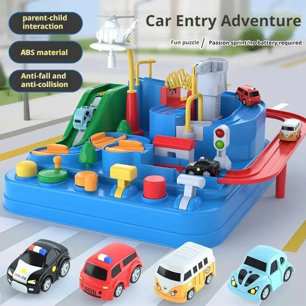 Racing Rail Car Model Educational Toys Children Track Adventure Game Brain Mechanical Interactive Train Animals Space Rocket Toy