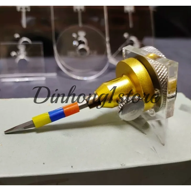 Carved gold sharpening plate/pneumatic push knife for tools