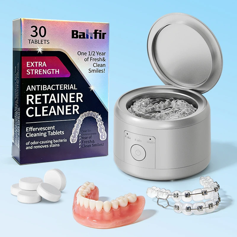 

USB электрический ультразвуковой очиститель для ухода за зубами, многофункциональный для протезов, брекетов, фиксаторов, дисперсимые чистящие таблетки в комплекте