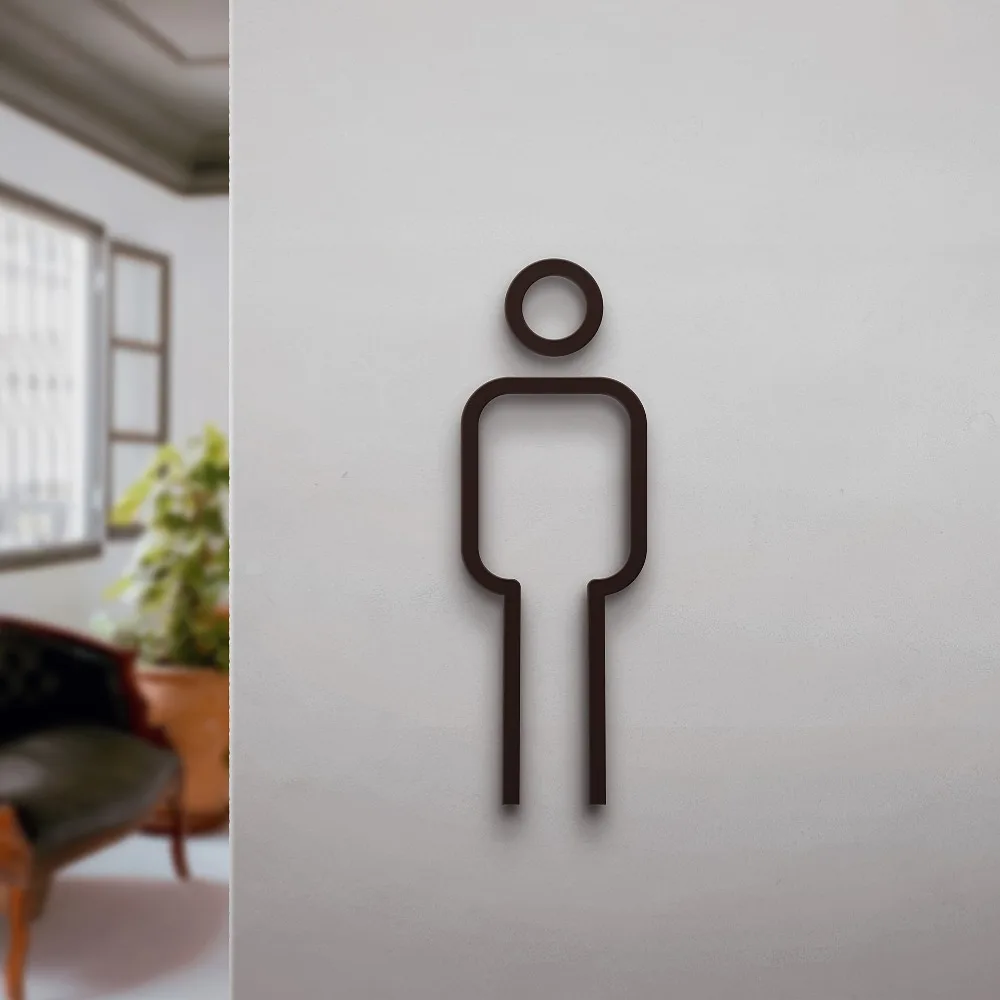 1set Restroom Sign, Easy Door Mount for Hotels and B&Bs, Toilet Sign, Unisex, Suitable for Hotels and Homestays