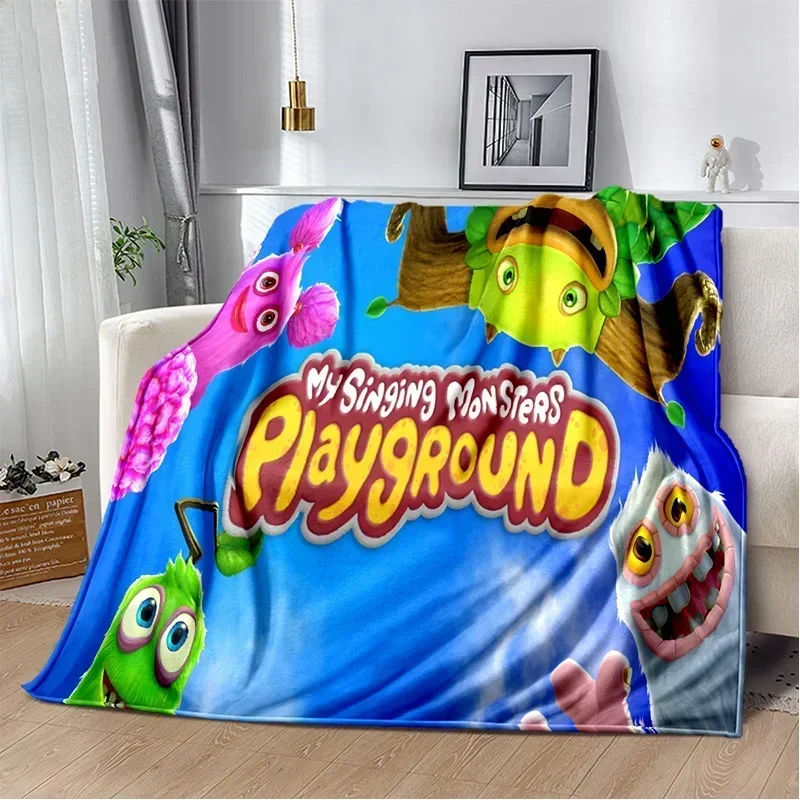 My Singing Monsters Video Game cartoon Soft Plush Blanket,Flannel Blanket Throw Blanket for Living Room Bedroom Bed Sofa Picnic