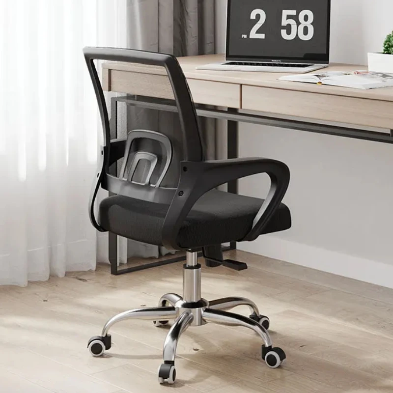 Swivel Computer Chair Mesh Height Adjustable with Armrests Mid Back Home Office Ergonomic  Comfortable Seating