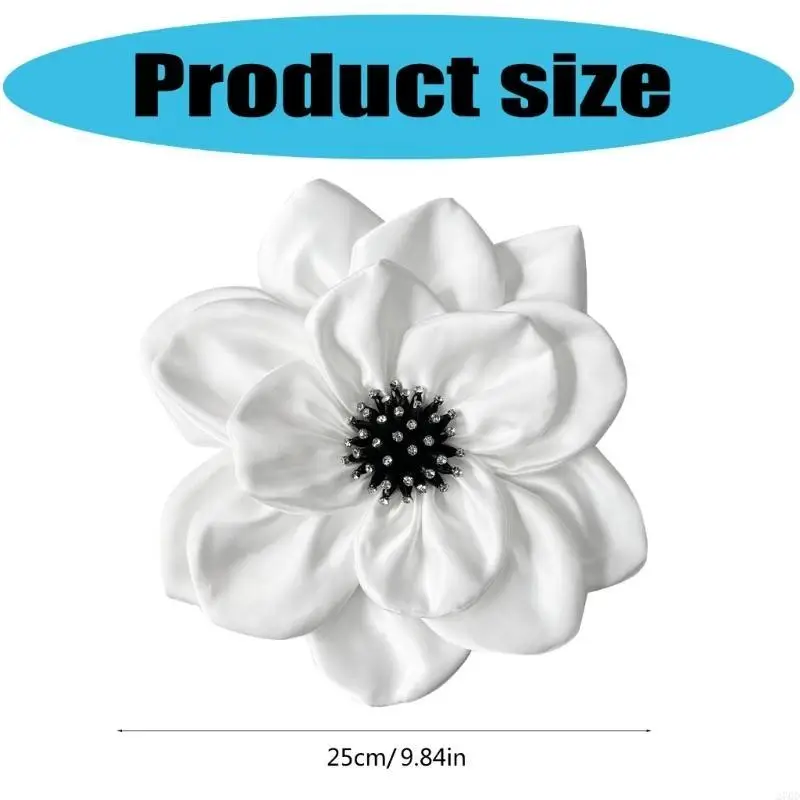 270D ซาตินดอกไม้ขนาดใหญ่ Appliques สำหรับ Handmade โครงการเวทีเครื่องแต่งกายกระเป๋าทำวัสดุแพทช์ดอกไม้เย็บบน Supply