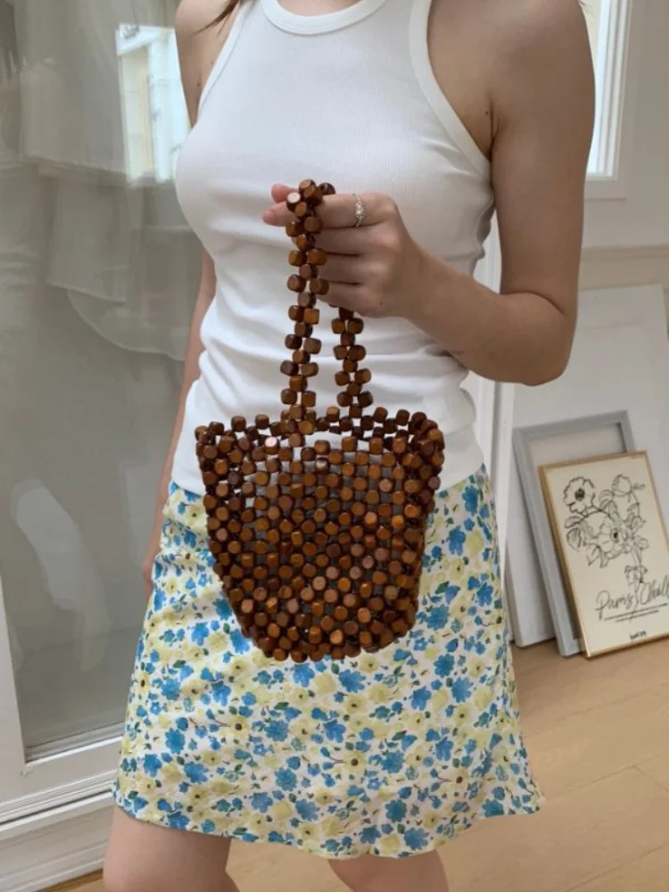 

Акриловая женская сумка ручной работы в форме бочонка из бисера, легкая роскошная модная сумка-тоут, универсальная сумка на плечо, композитные сумки