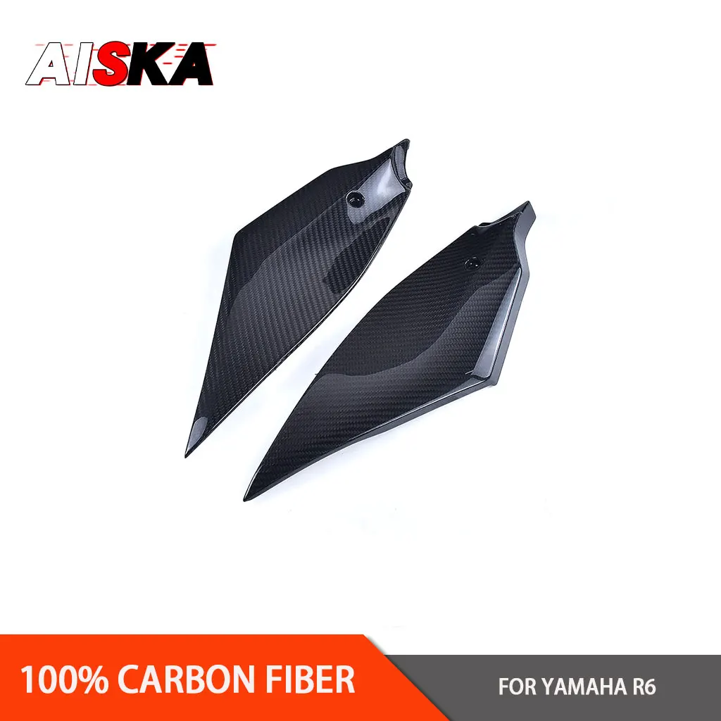 100% Full 3k Pure Carbon Fiber For YAMAHA R6 2017 - 2024 Fuel Tank Side Panels Fairing Motorcycle Accessories and Parts