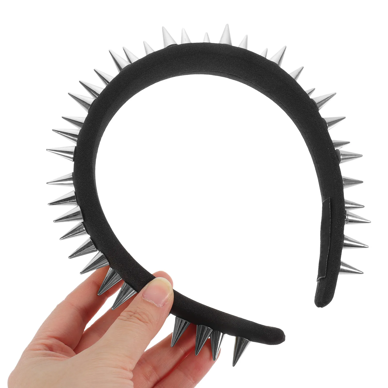 

Black Punk Studded Headband No Slip Hair Accessories for Women Teens Festival Halloween Cosplay Studded Headband