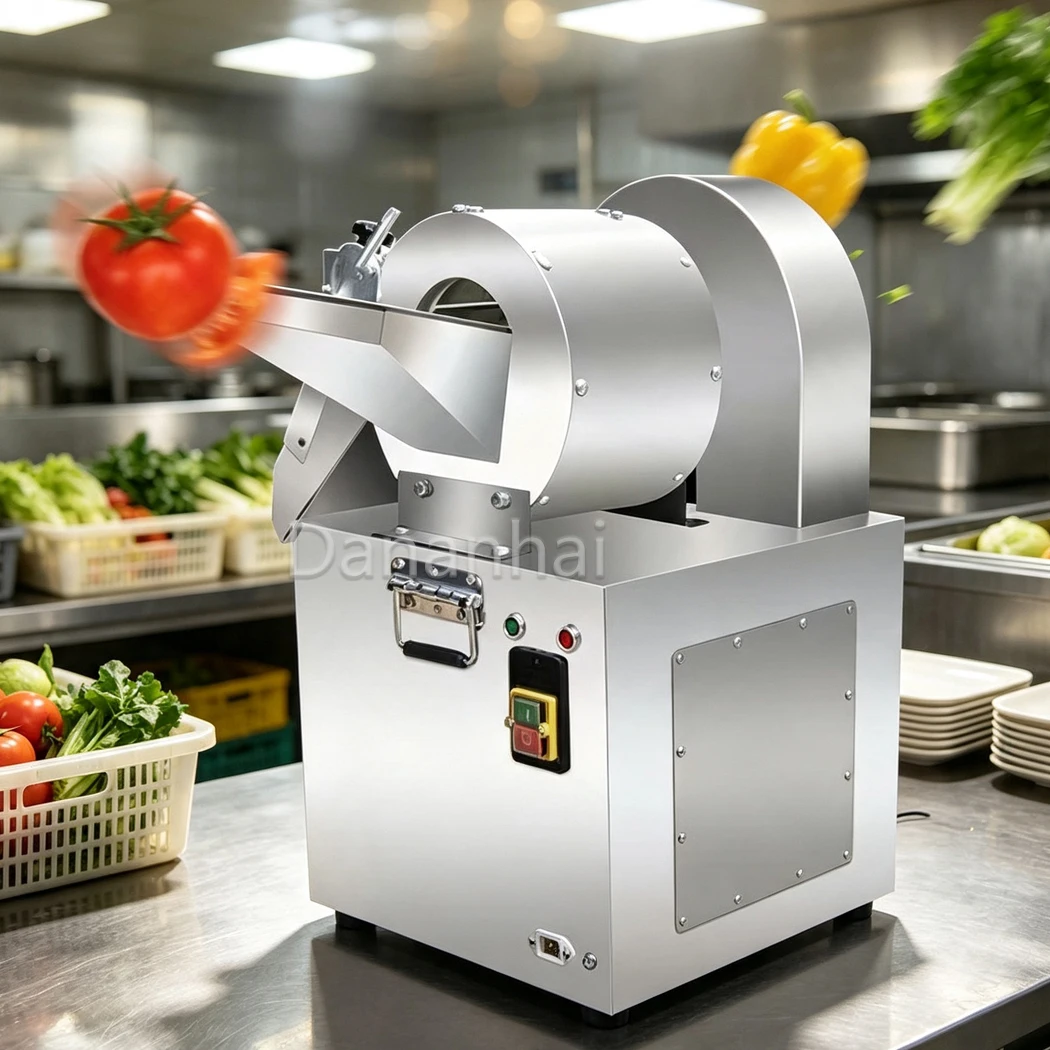 Dananhai Automatic Veggie Processor, Vegetable Slicer Machine 1500W Stainless Steel Canteen Equipment