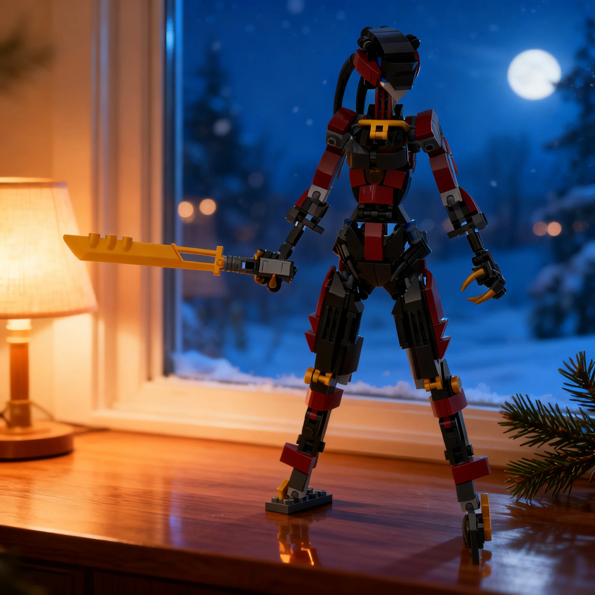 246pcs MOC Freestyle Ninja Mech Girl Model Christmas Gift Collectible Decorative Collection For Enthusiasts DIY