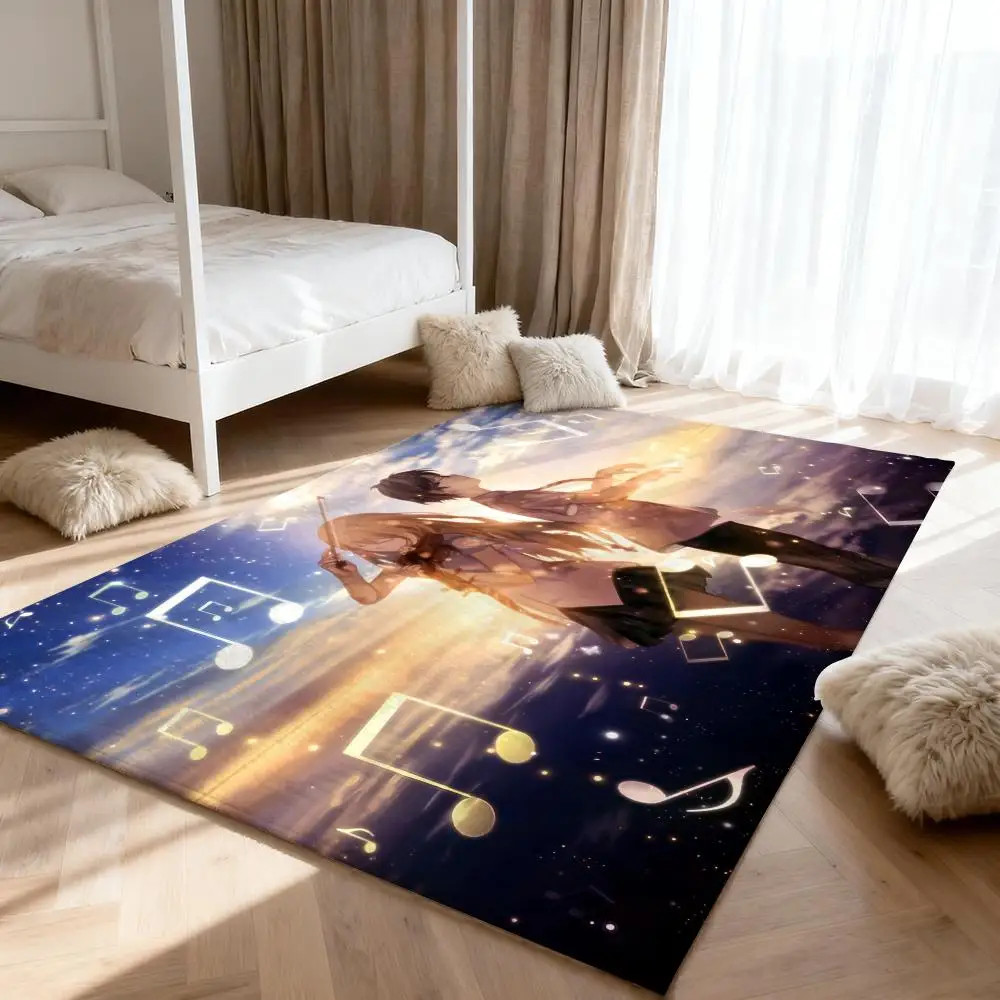 

Cute Y-Your Lie in Aprils Floor Mat Soft Thickened Absorbent Non-Slip Bedroom Living Room Door Mat Home Decor Flannel Rugs
