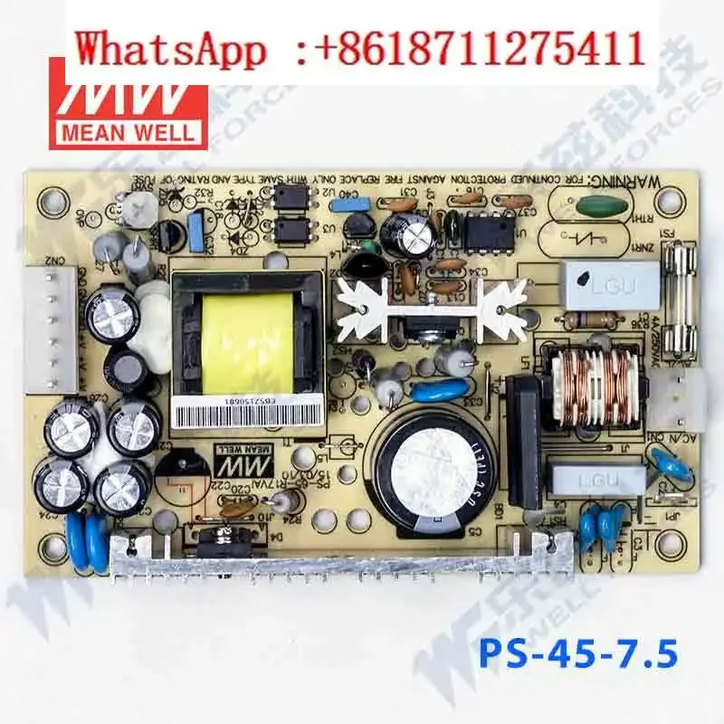PS-45-7.5 Taiwan Mingwei 45W7.5V DC stabilized PCB bare board switch power supply 5.4A substrate type