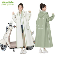 Waterproof EVA Hooded Raincoat Moto Riding Adults Long Women for Men Rain Coat Outdoor Poncho Camping Travel Fishing Rainwear