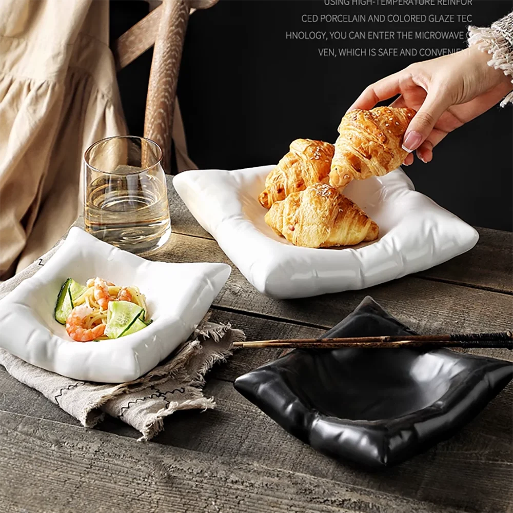 

Pillow-shaped Silicone Tray Molds, Creative Salad Plates And Dessert Plates, Concrete Storage Trays, DIY Handcrafted Molds