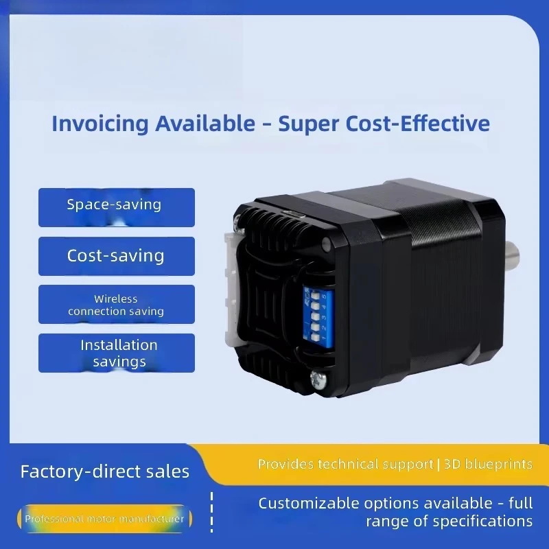 NEMA17 23 Integrated Closed-Loop Hybrid Stepper Motor Driver Kit Encoder Pulse Input RS-485 Interface Automation Equipment