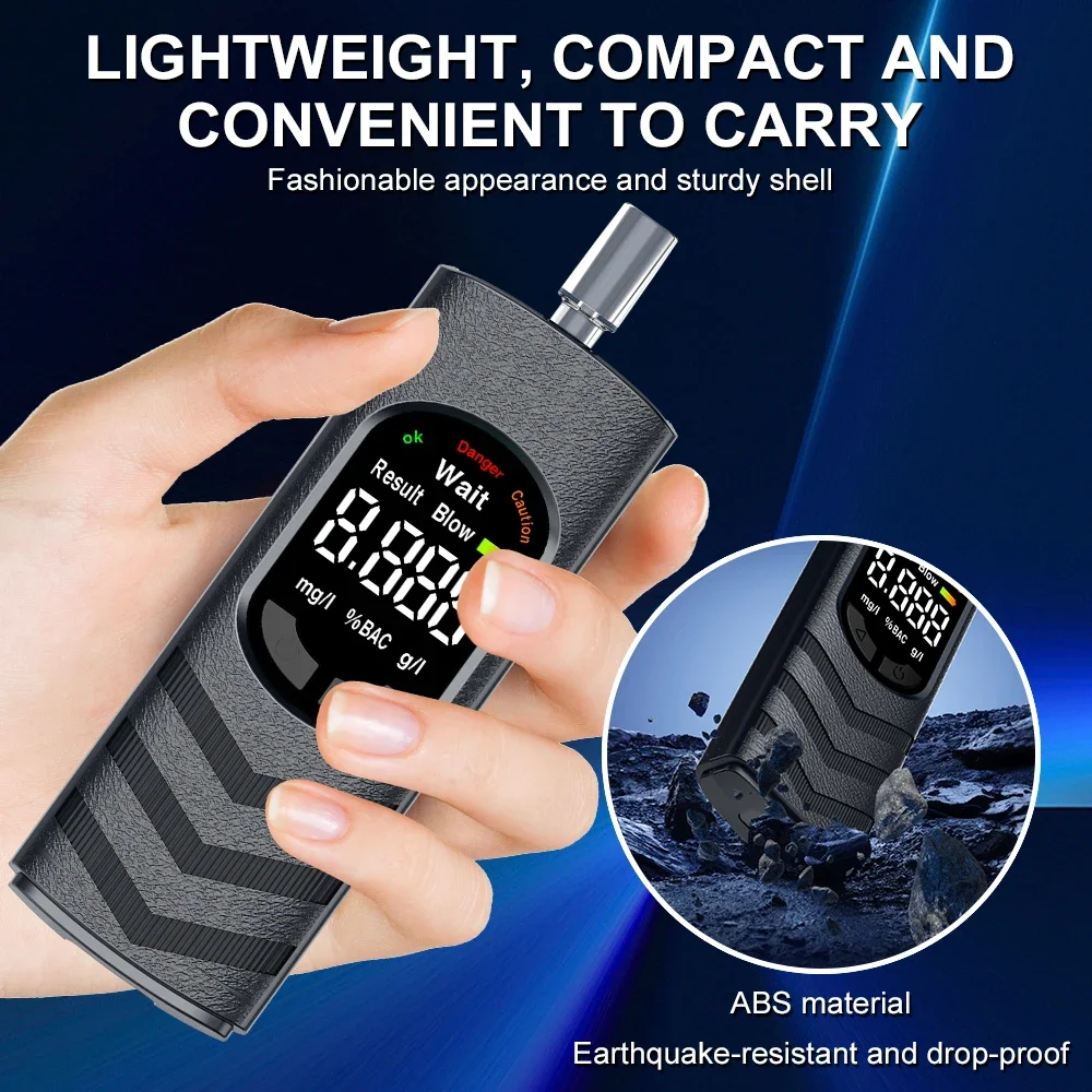 جهاز اختبار شرب الكحوليات الرقمي المهنية كاشف الكحول الكحول الشرطة Alcotester شاشة الكريستال السائل اختبار القيادة في حالة سكر للمنزل #6