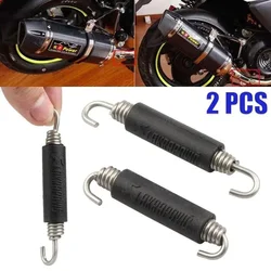 2PCS Stainless Steel Universal Motorcycle Muffler Exhaust Springs Hooks Front Middle Link Pipe Exhaust Connect Spring