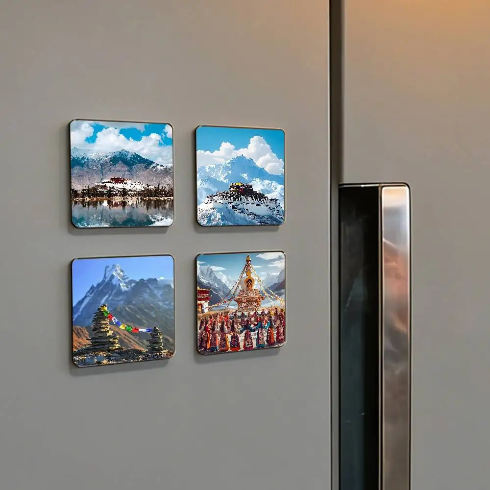 Lhasa City Aesthetic Refrigerator Magnets For Dishwasher/ Refrigerator/ Freezer, Whimsical Kitchen Decor