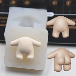 Cotton Doll Body Silicone Mold Ultra-light Clay Diy Cartoon Doll Q Version Cotton Body Mold Fondant Character Polymer Clay Tool
