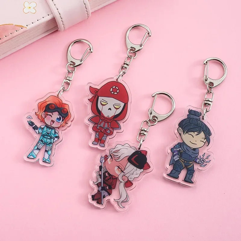 Apex Legends Gibraltar مفتاح الحياة سلسلة مفاتيح مصنوعة من الأكريليك قلادة شخصية البطل موضوع مجوهرات إكسسوار من البر الرئيسى للصين #1