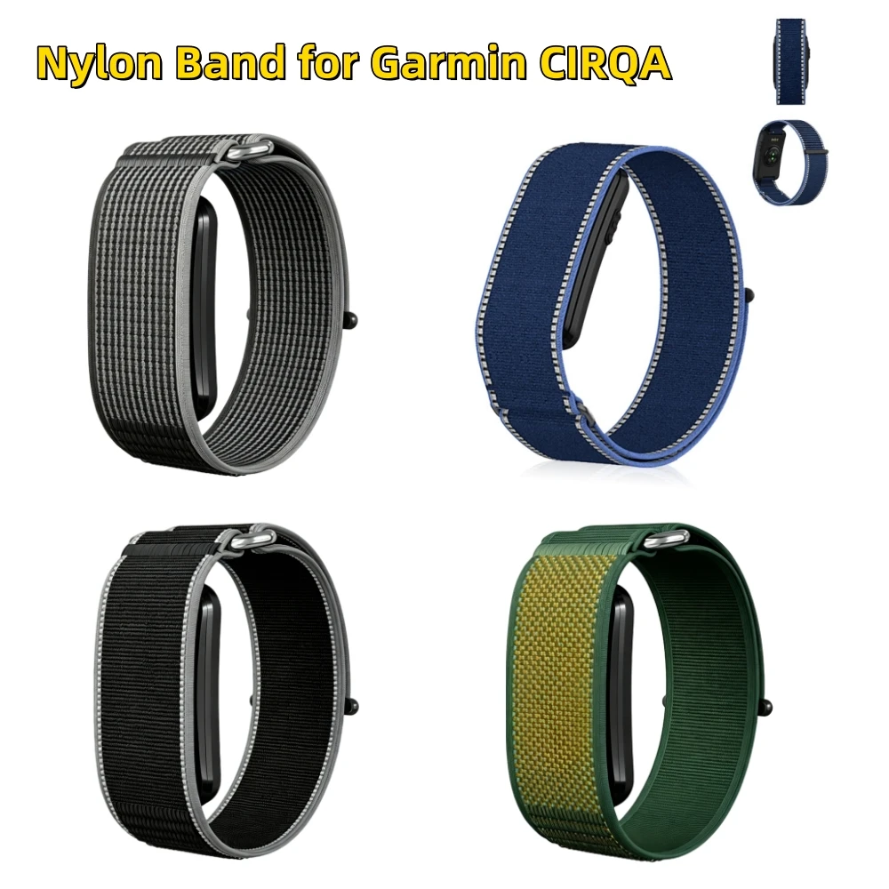 Para a pulseira inteligente Garmin CIRQA, alça de nylon trançada, leve, ajustável e de substituição, ideal para atividades desportivas e de fitness Ga