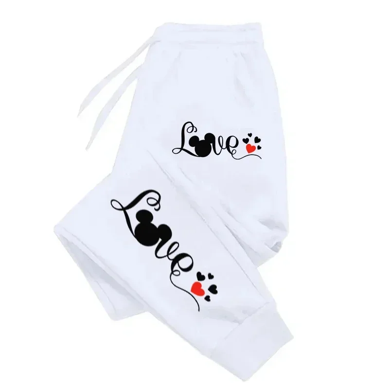 

Mouse Head And Love Pattern Sweatpants For Women Pocket Warm Sweatpant Sportswear Casual Sweatpant Fashion Autumn Sweatpant