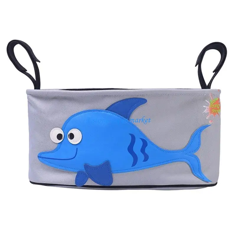 

090B Cartoon Animal Baby Stroller Bag Portable Hanging Waterproof Storage for Milk Bottle Diaper Bag Tissue Wet Paper