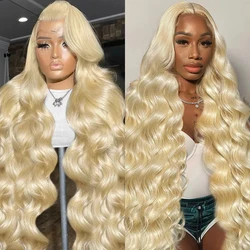 Lace Frontal Wig para Cosplay Choice, onda do corpo loiro, cabelo humano, HD Lace Front Wig, 38 