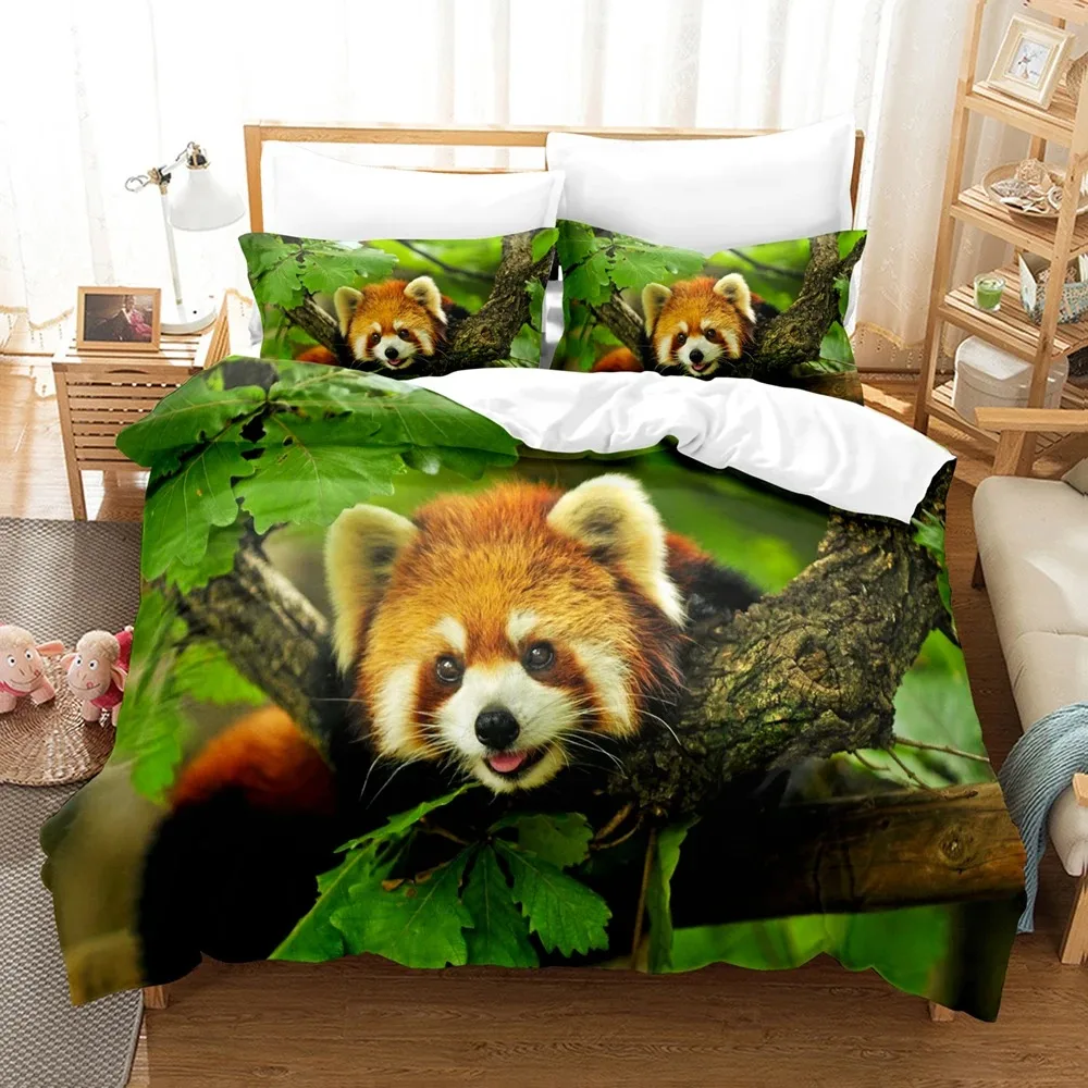 

3D The Lesser Panda Bedding Sets Duvet Cover Set With Pillowcase Twin Full Queen King Bedclothes Bed Linen