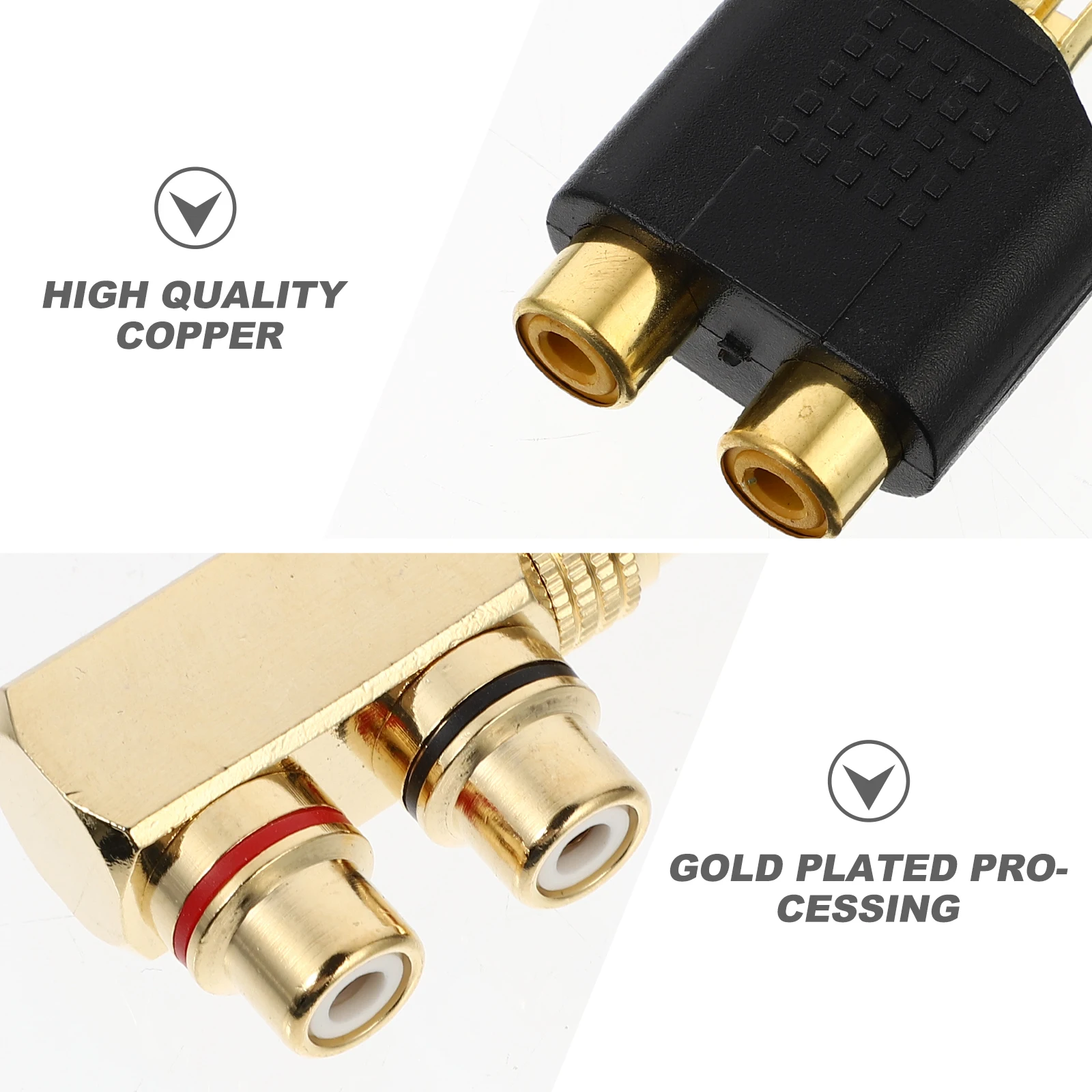 

7pcs Copper Plug 90 Degree Splitter Male To Female Gold Plated Audio Connector For Microphone Mixer Subwoofer Equipment