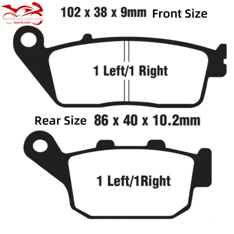Brake Pads for Honda CB CBR 500 400 250 CMX500 XL600 CTX700 NC700 NC750 FMX NTV 650 TRIUMPH ​1200 Bonneville Bobber Tiger 800