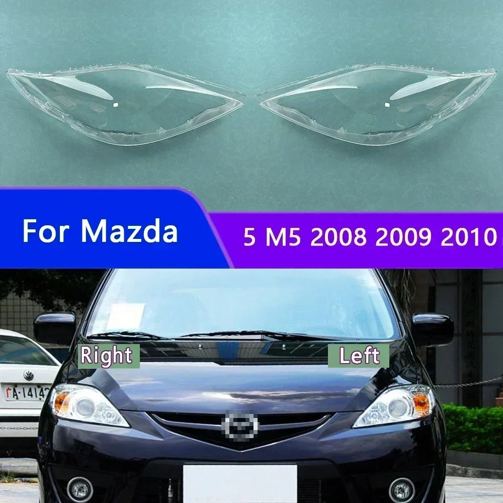 

For Mazda 5 M5 2008 2009 2010 Front Headlamp Lamp Shell Transparent Headlight Cover Lens Plexiglass Replace Original Lampshade