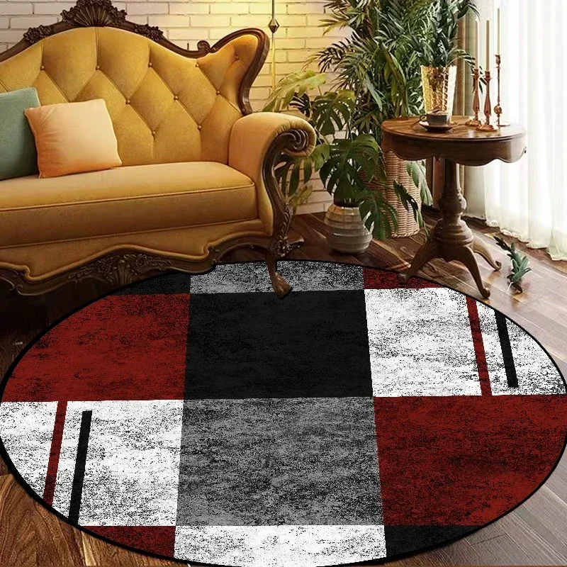 Modern Light Luxury Round Carpets for Living Room Sofa Coffee Tables Rug  Decoration Home Bedroom Carpet Room Non-slip Soft Mats