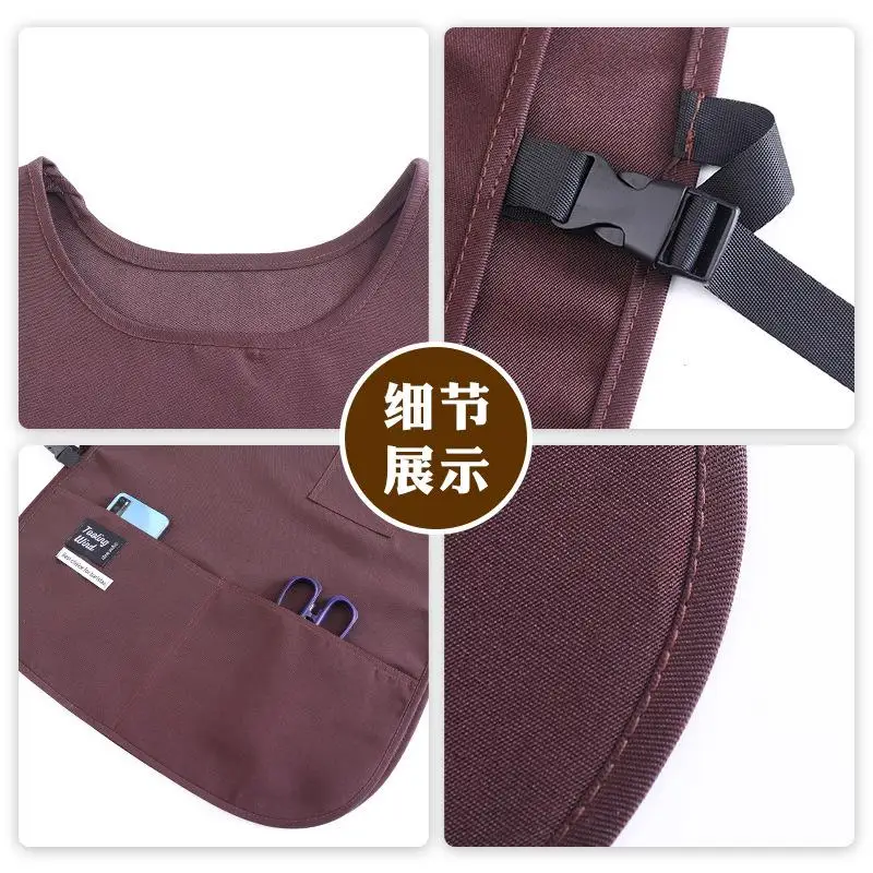 Fashionable Men Women Vests Aprons Waterproof And Oil Resistant Baristas Home Kitchens Catering Work Clothes Printed Logos view 3