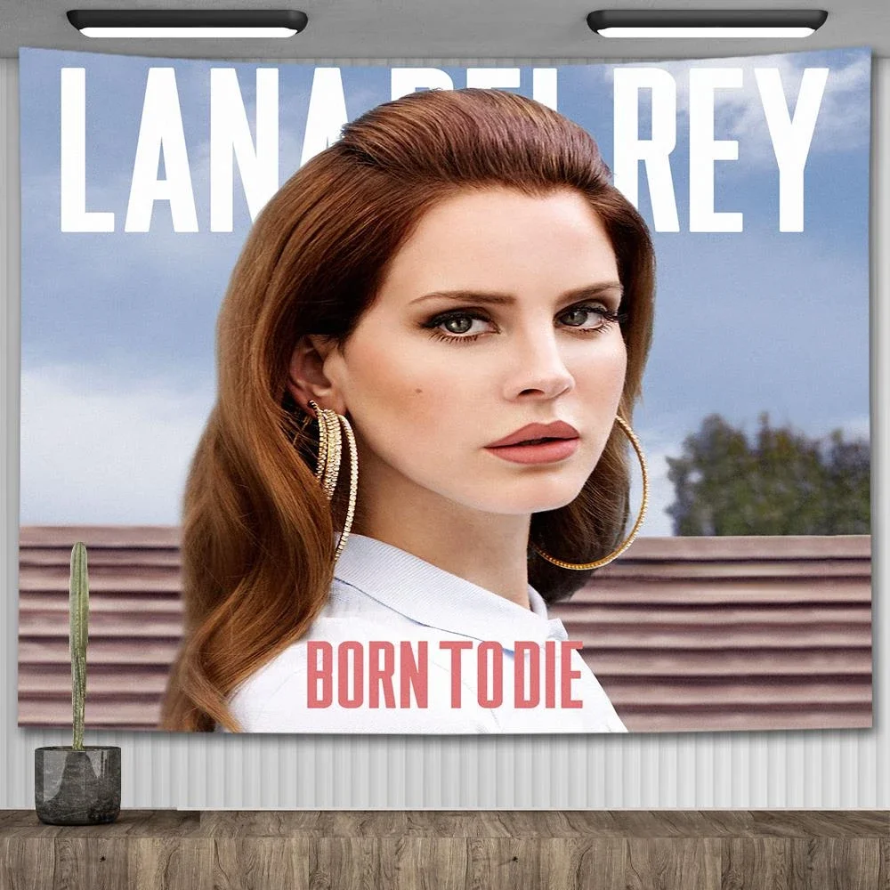 Singer Lana Del Rey Poster Tapestry Born To Die Musci Ablum Cover Wall Tapestrys Room Decoration Aesthetic Hippie Tapestries