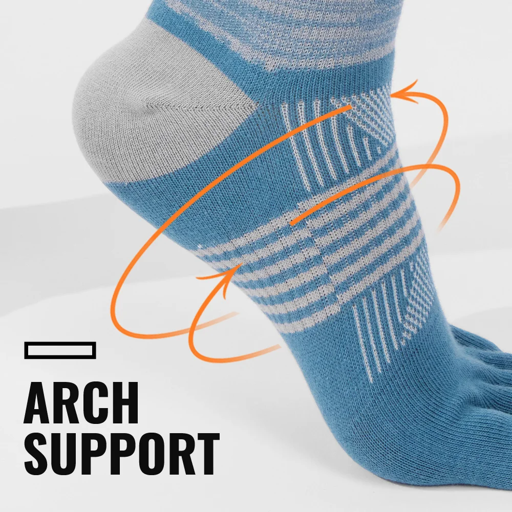 WRELS 1/2/3 Pair Five Finger Socks Athletic Running Breathable Ankle Compression Lightweight Moisture Wicking Anti-Blister Socks - view 4