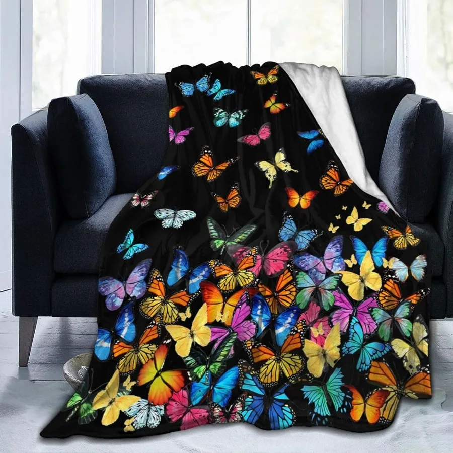 

Butterfly Blanket Throw Blanket Ultra Soft Blankets 50x40 for Cozy Living Room or Bedroom Relaxation Perfect for Reading Nappin
