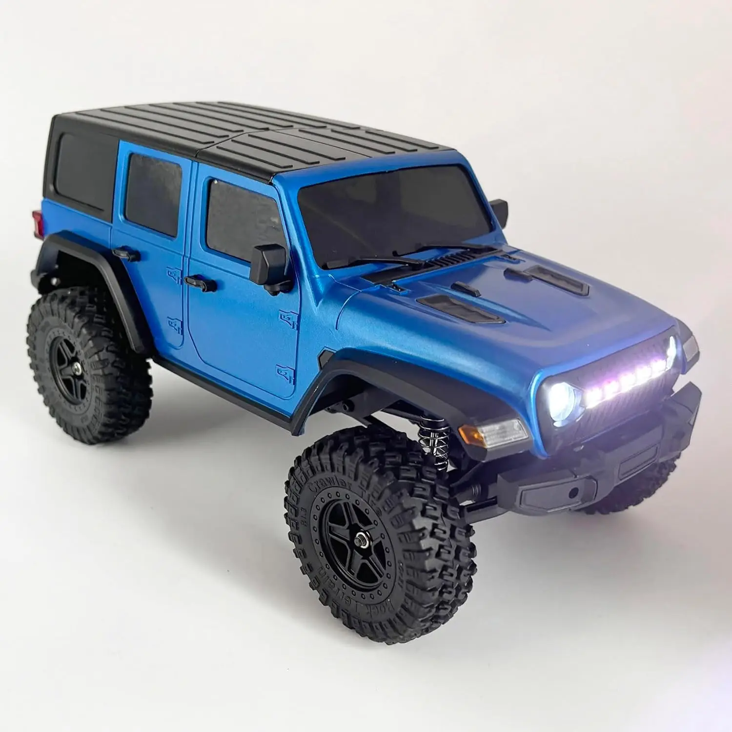 1/18 Scale RC Rock Crawler 4x4 Off Road Remote Control Truck, RTR All Terrain with Proportional Control, 370 Motor Upgraded Chassis, 3 Speed, Indoor Outdoor Hobby Model for Adults