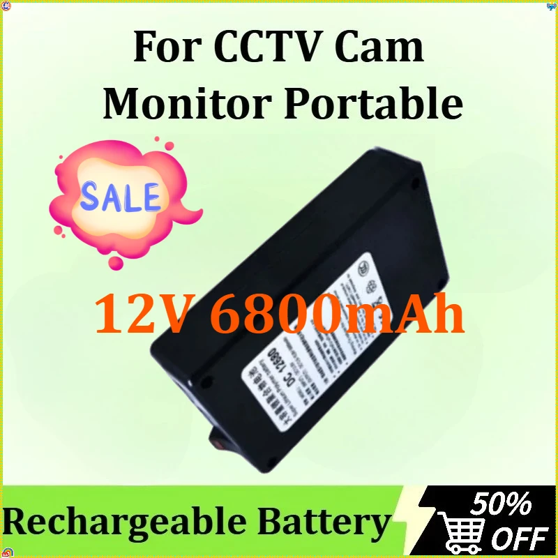 

For CCTV Cam Monitor Portable Super Capacity Rechargeable Lithium-ion Battery Pack DC US Plug New High-quality 12V 6800mAh