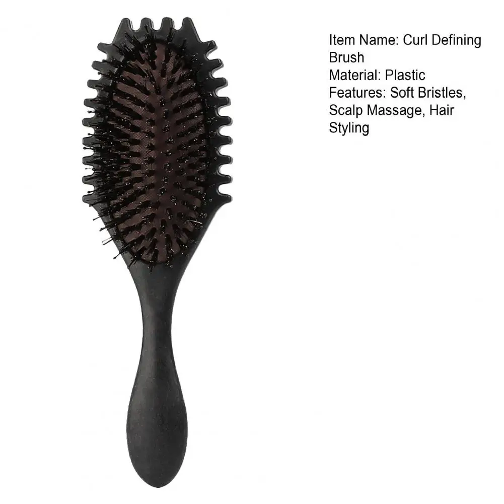 Curl Defining Hair Brush Soft Bristles Scalp Massage Curly Hair Shaping Styling Detangling Comb Women Hairdressing Tool Gadget